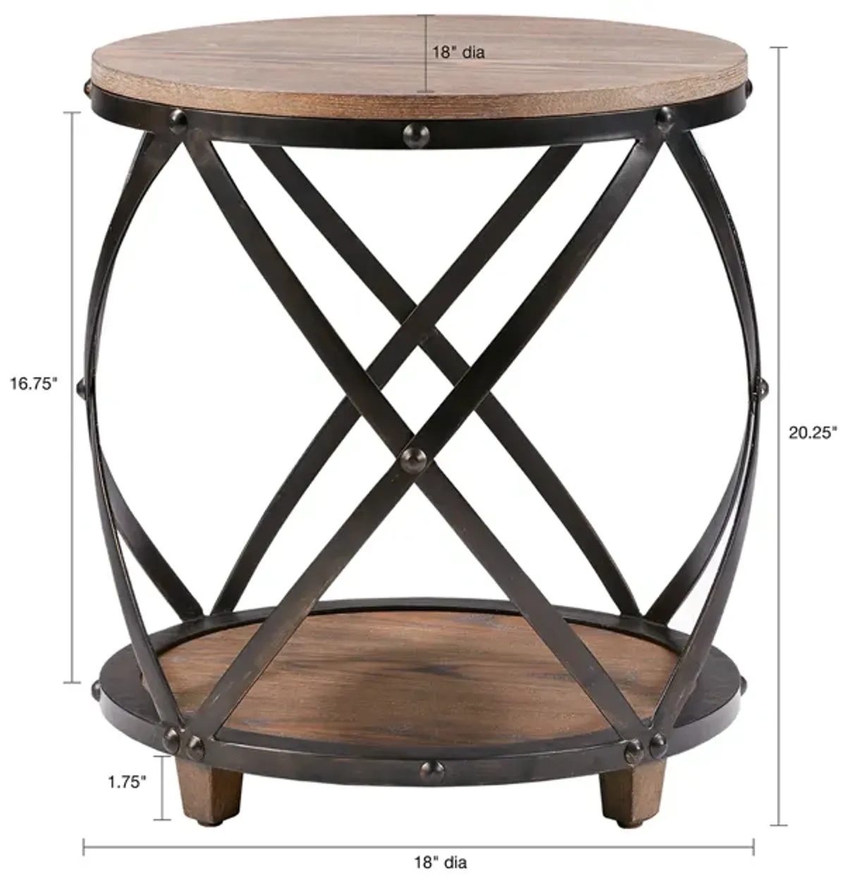 Madison Park Cirque Antique Bronze Bent Metal Accent Table