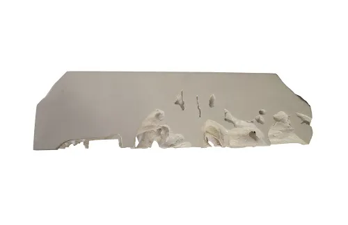 cast root console table, gel coat white