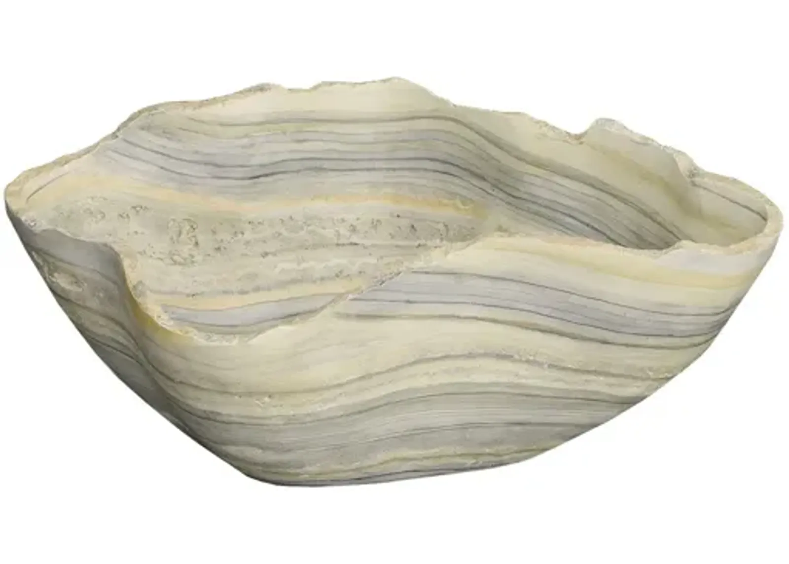 Cast Gray Onyx Bowl, Faux Finish, Medium