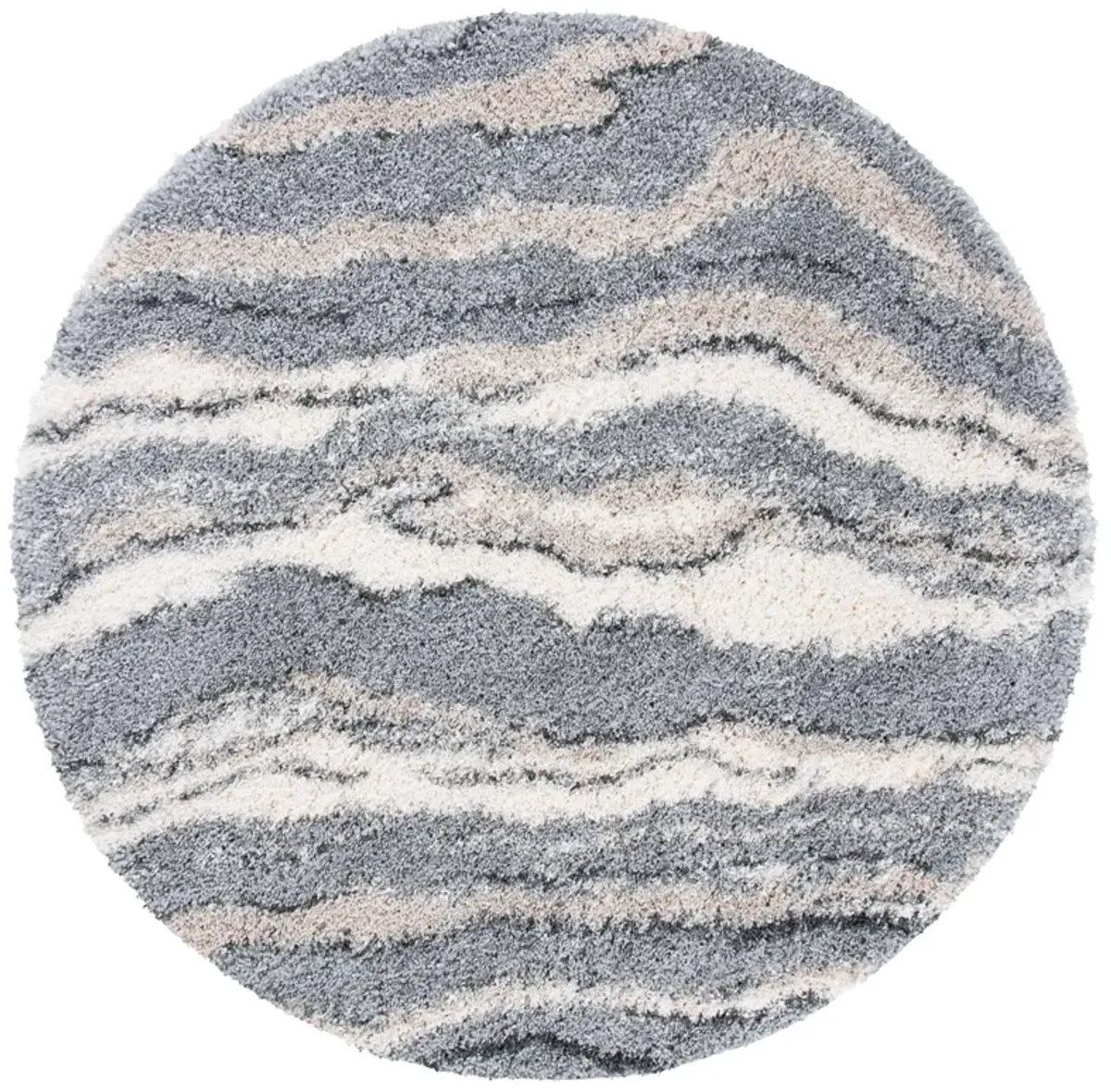 FONTANA SHAG Round Power Loomed 6'-7" X 6'-7" Round Rug