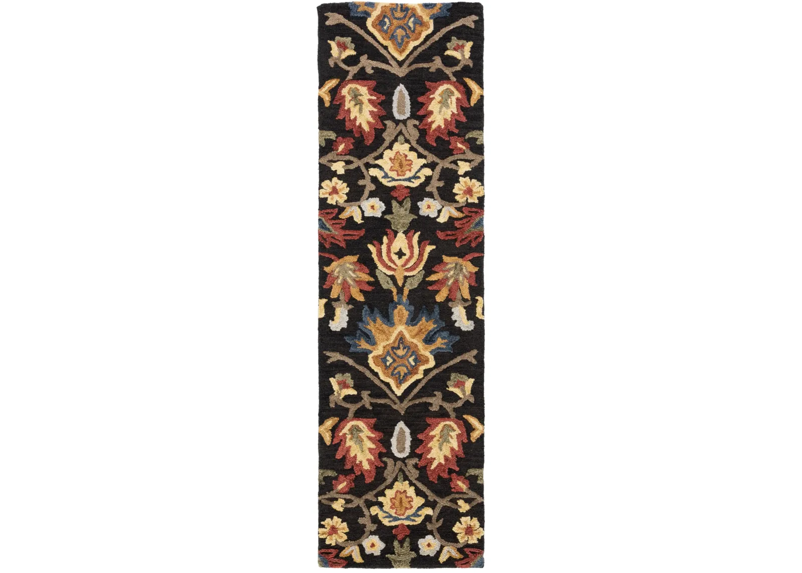 BLOSSOM 402 CHARCOAL  2'-3' x 20' Runner Rug