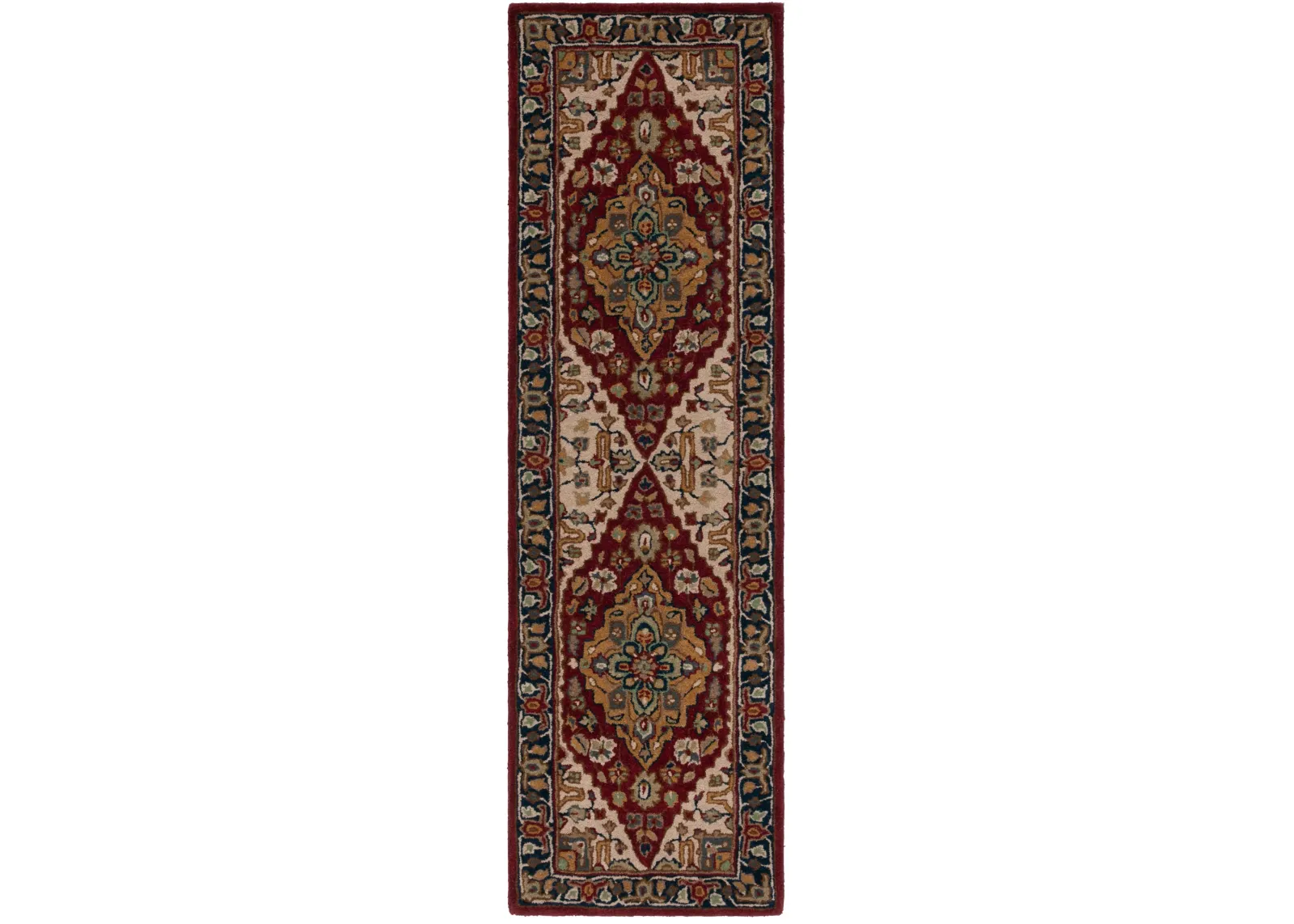 HERITAGE 225 RED  2'-3' x 8' Runner Rug