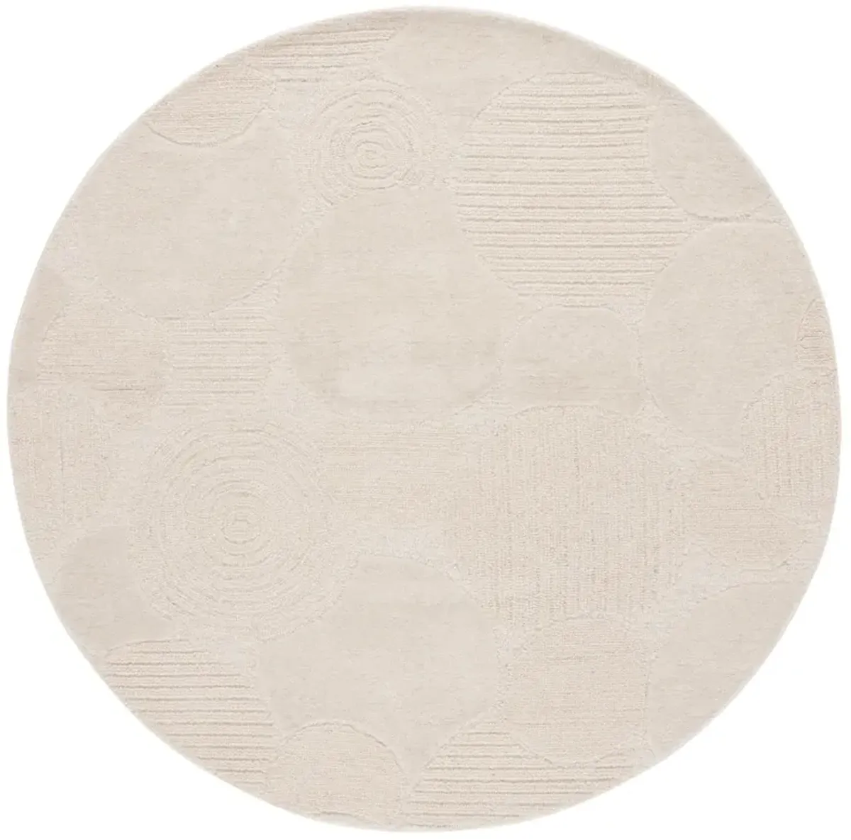 EBONY 403 IVORY 6' x 6' Round Round Rug