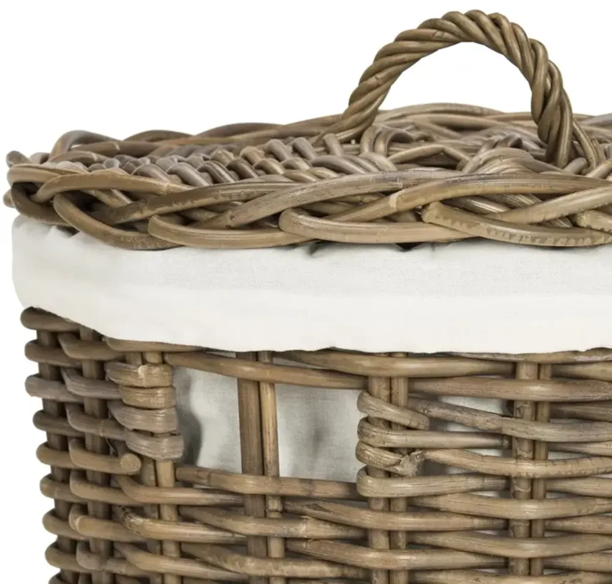 MILLEN RATTAN ROUND SET OF 2 LAUNDRY BASKETS 