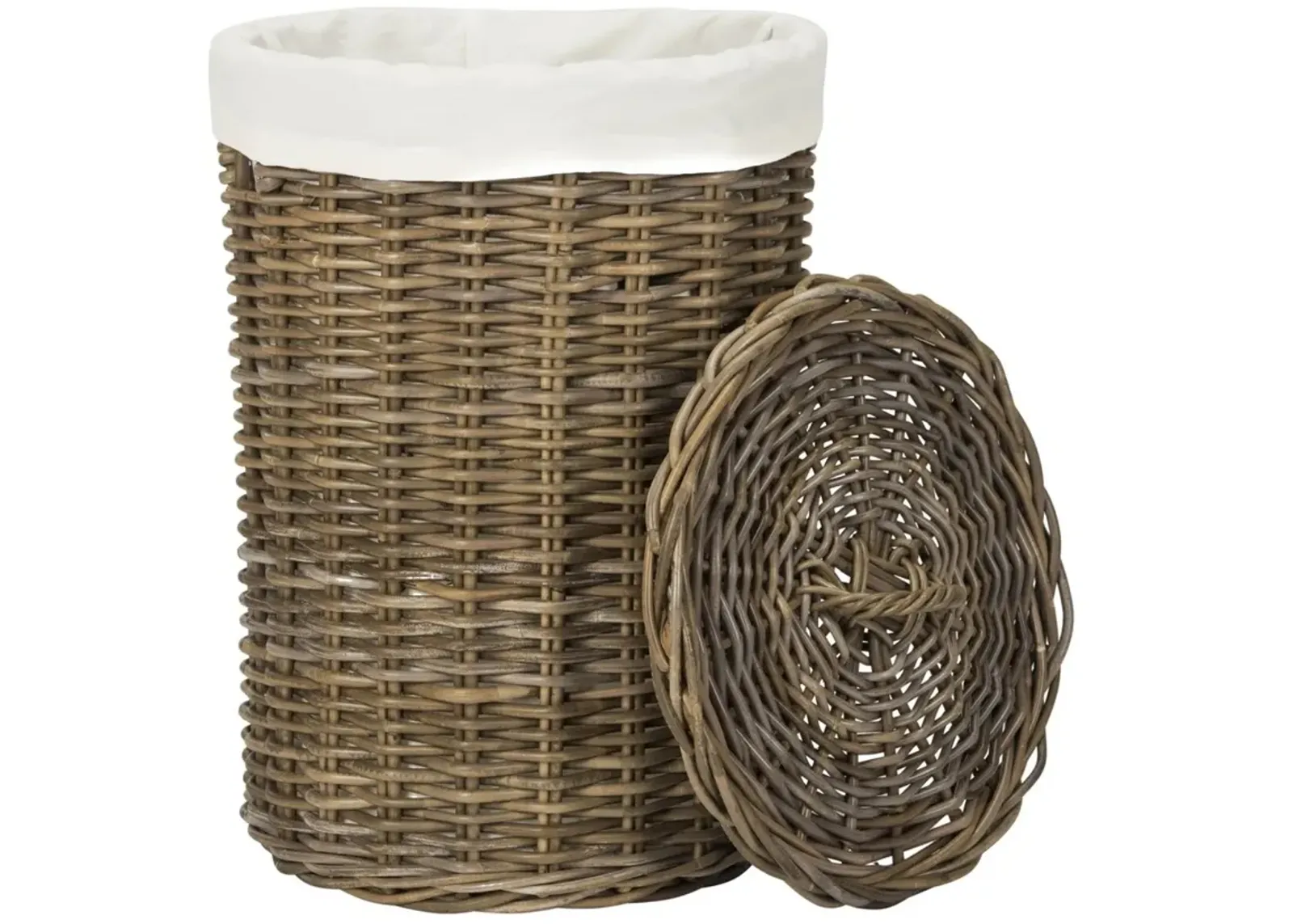 MILLEN RATTAN ROUND SET OF 2 LAUNDRY BASKETS 