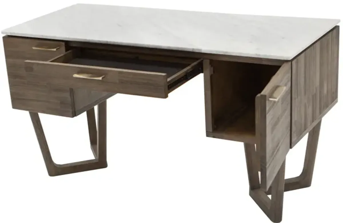 Aura Brown Marble Desk