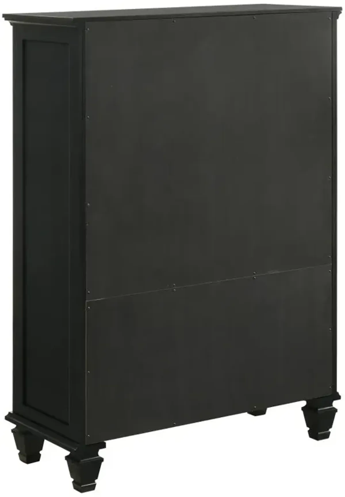 Sandy Beach Door Chest with Concealed Storage Black