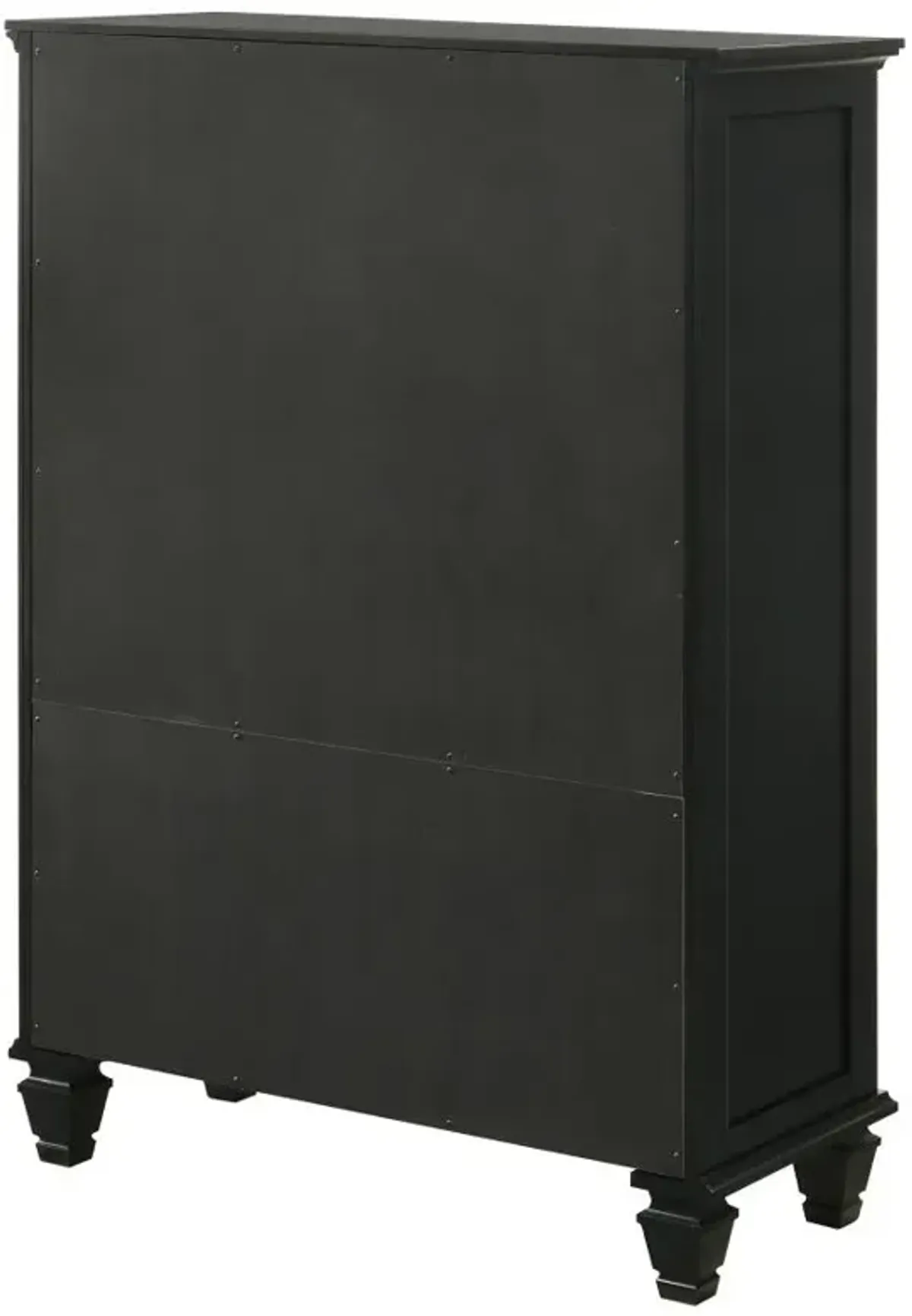 Sandy Beach Door Chest with Concealed Storage Black