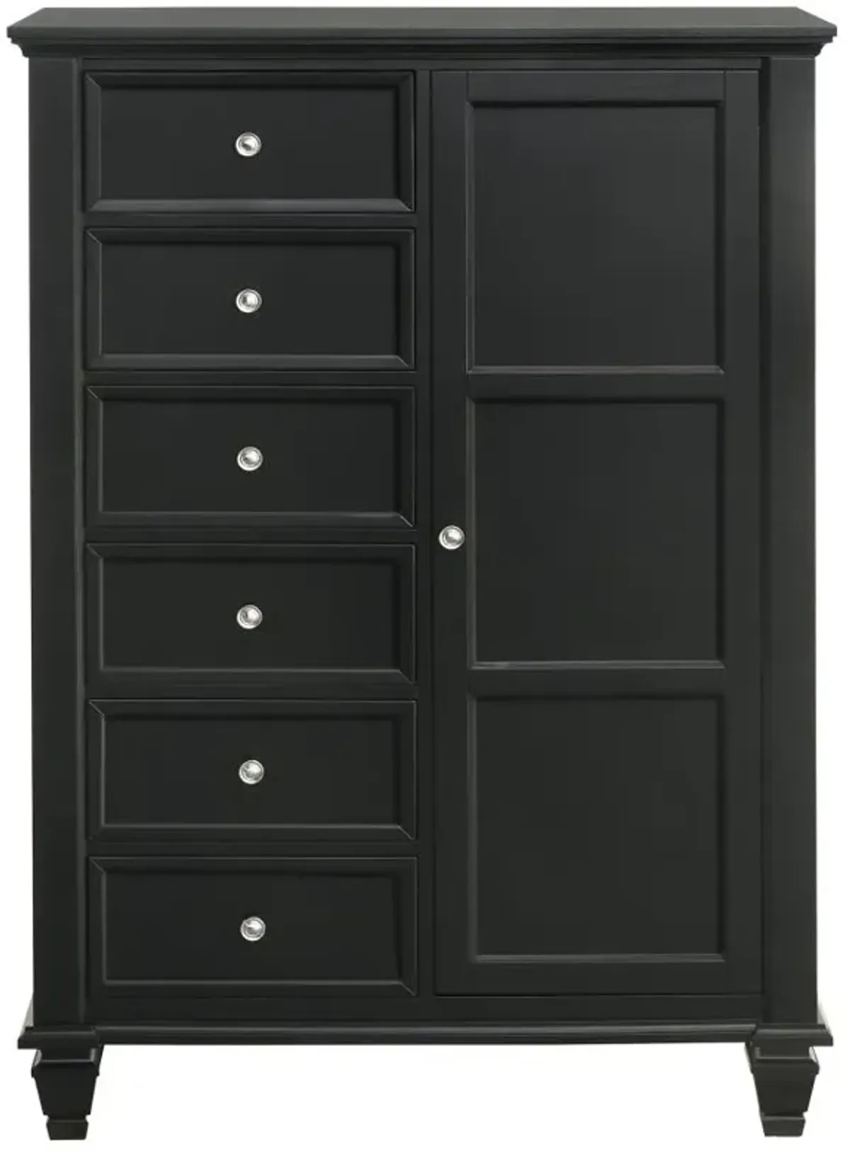 Sandy Beach Door Chest with Concealed Storage Black