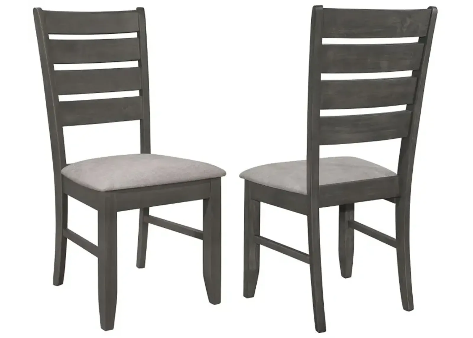 Dalila Ladder Back Side Chair (Set of 2) Grey and Dark Grey