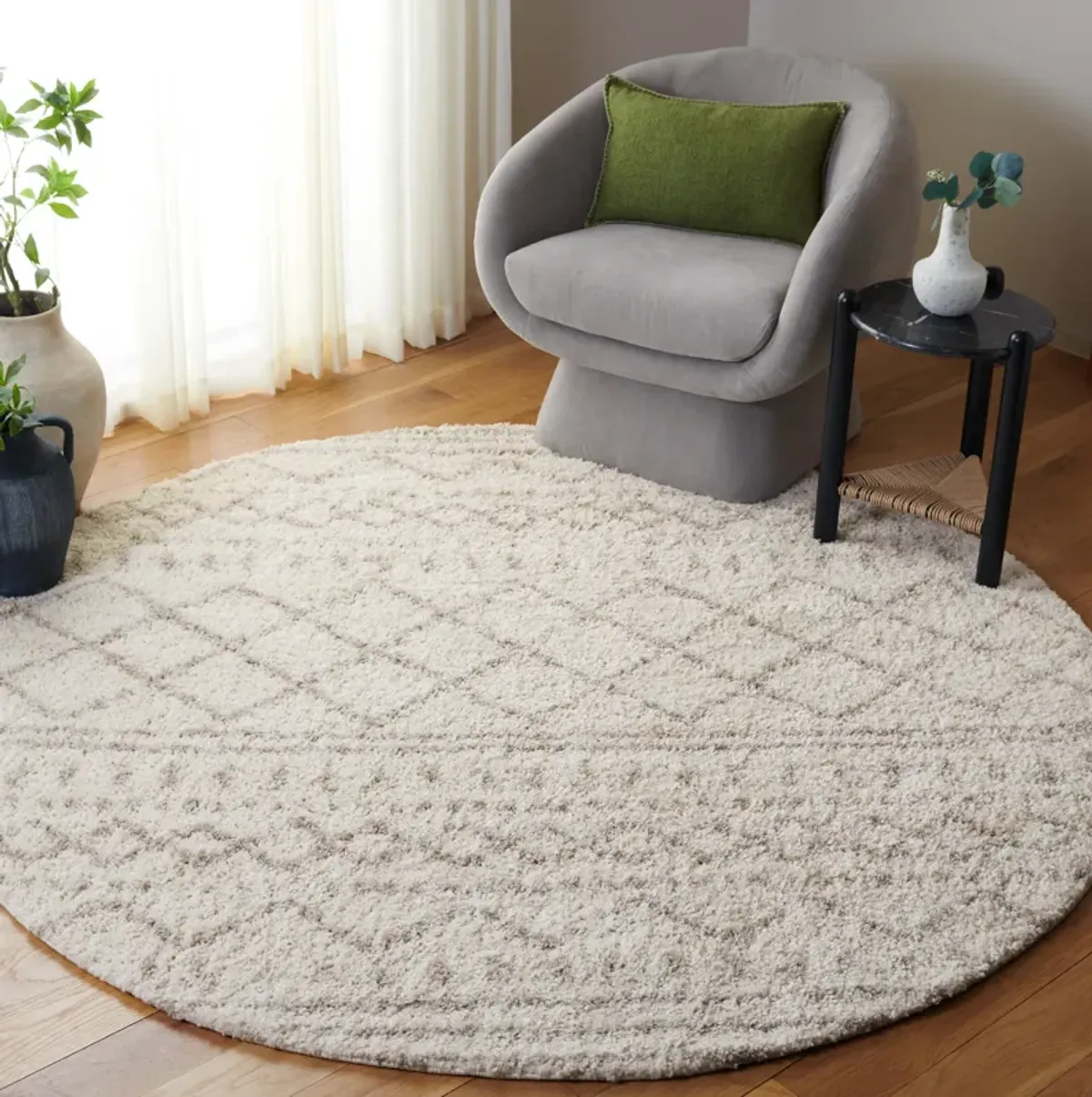 ARIZONA SHAG Round Power Loomed 9' X 9' Round Rug