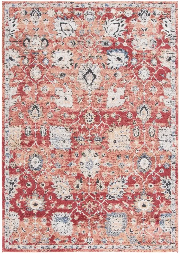 LUNA 107 RED  4'-5' x 6'-5' Small Rectangle Rug