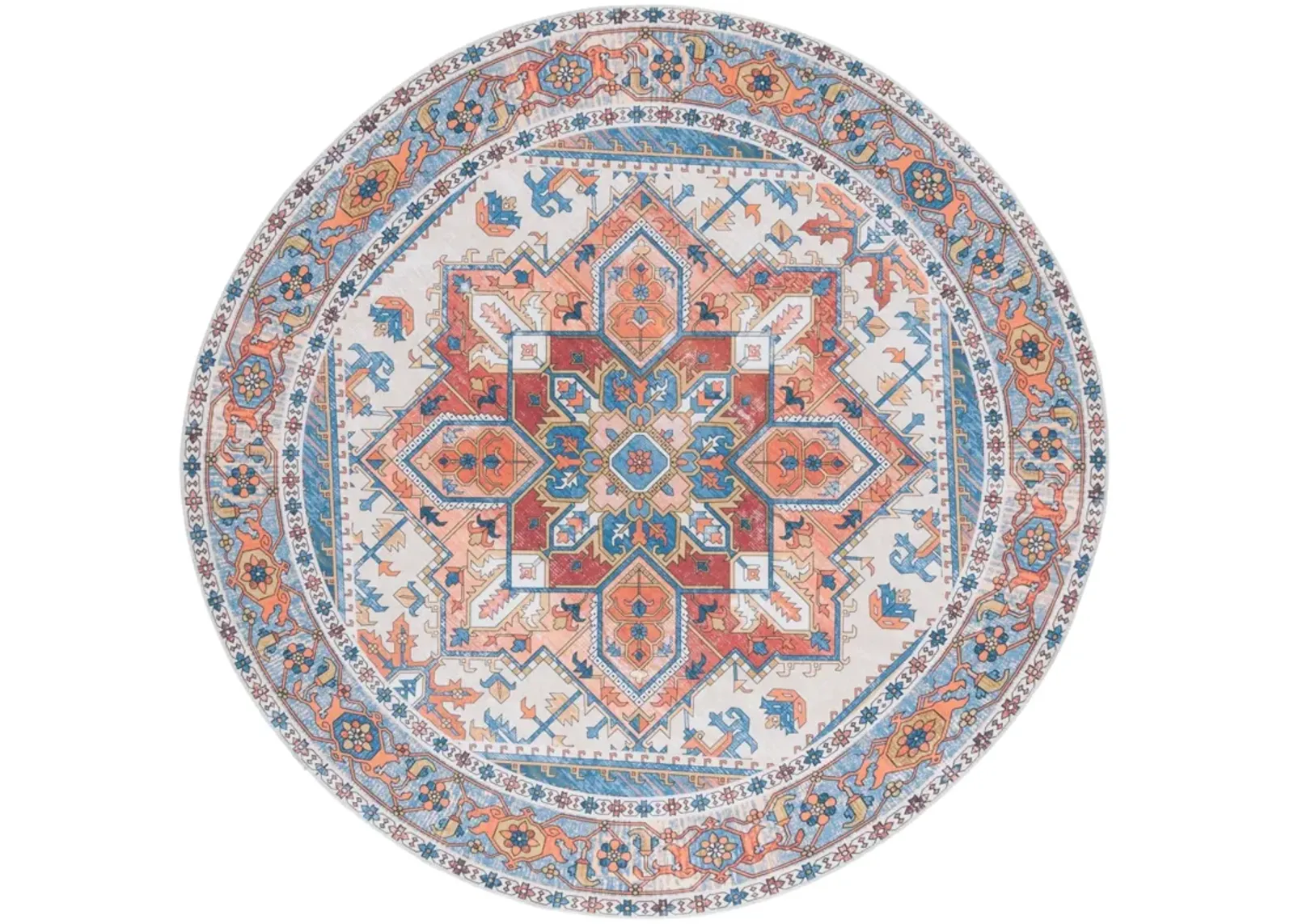 ARIZONA 120 RUST  6' x 6' Round Round Rug