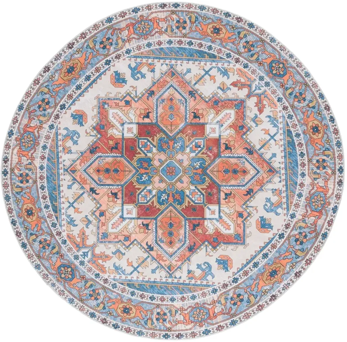 ARIZONA 120 RUST  6' x 6' Round Round Rug