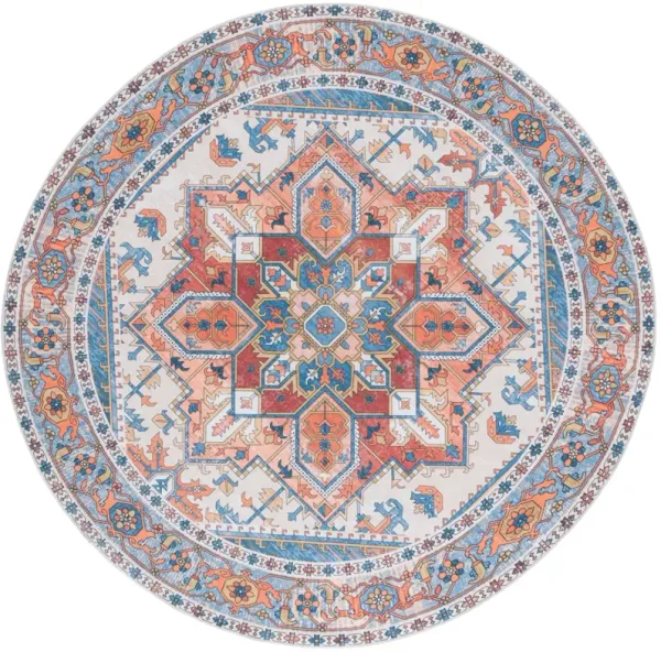 ARIZONA 120 RUST  6' x 6' Round Round Rug