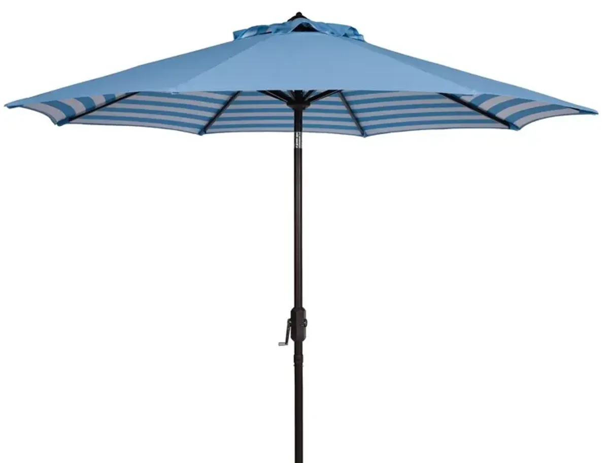 Athens Inside Out Striped Crank Outdoor Auto Tilt Umbrella