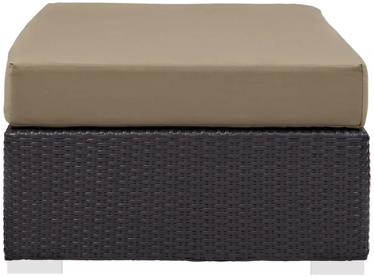 Convene Outdoor Patio Fabric Rectangle Ottoman