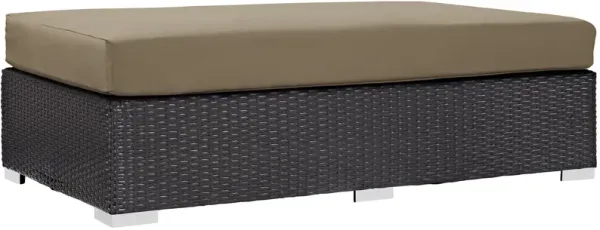 Convene Outdoor Patio Fabric Rectangle Ottoman