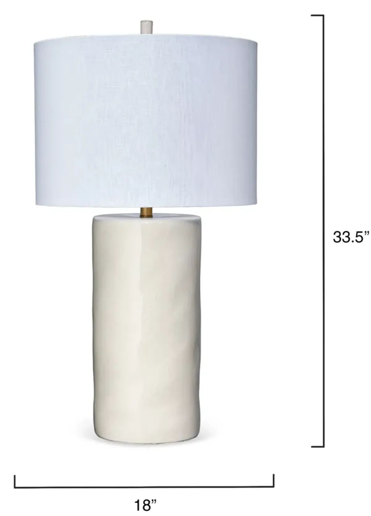 Undertow Ceramic Table Lamp, Cream