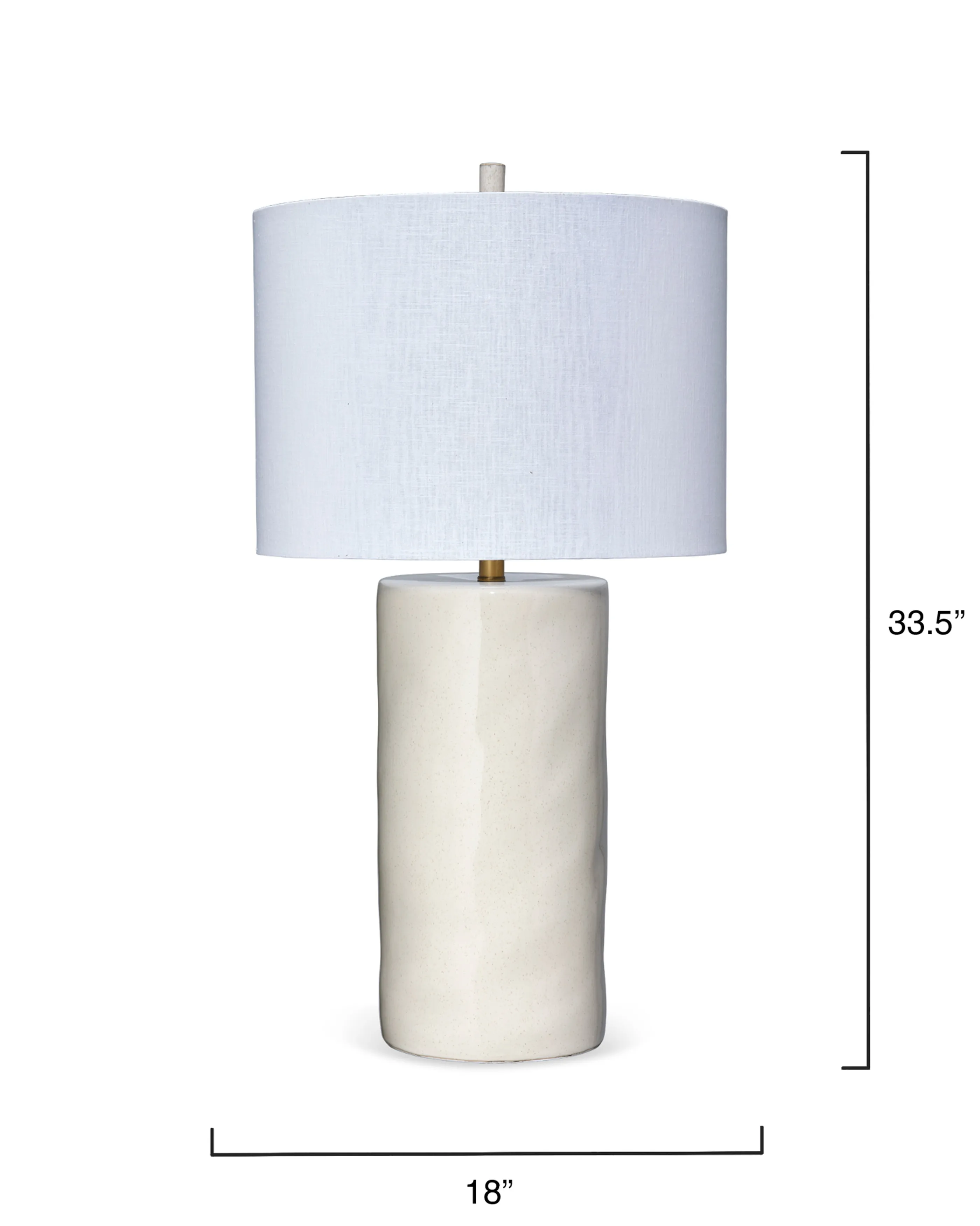 Undertow Ceramic Table Lamp, Cream