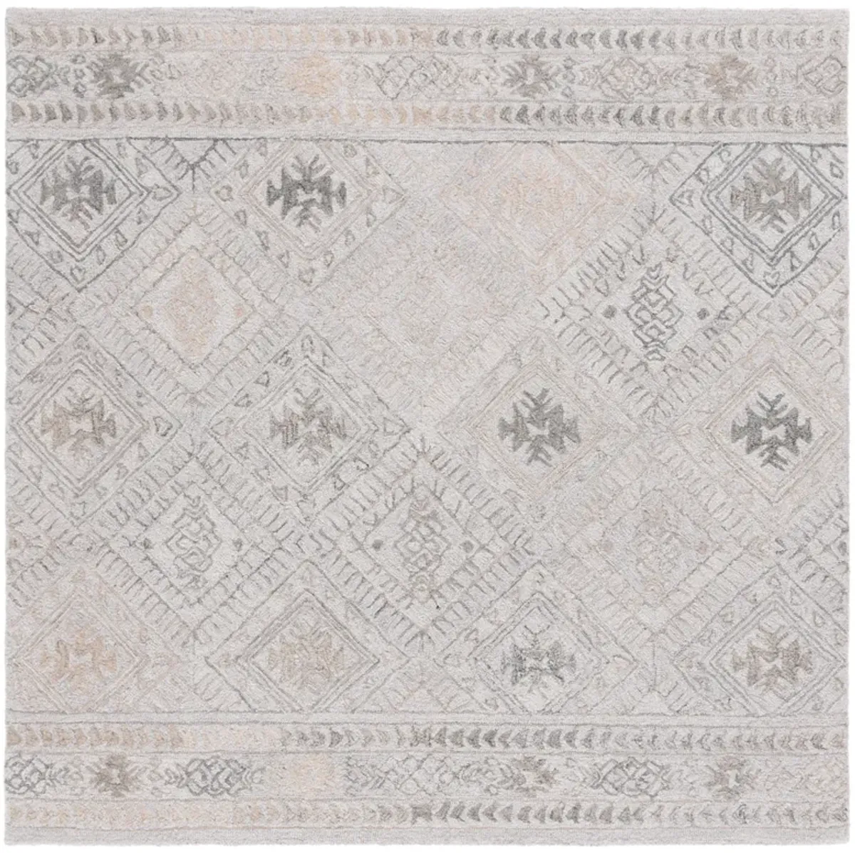 ABSTRACT Hand Tufted 6' x 6' Square area rug