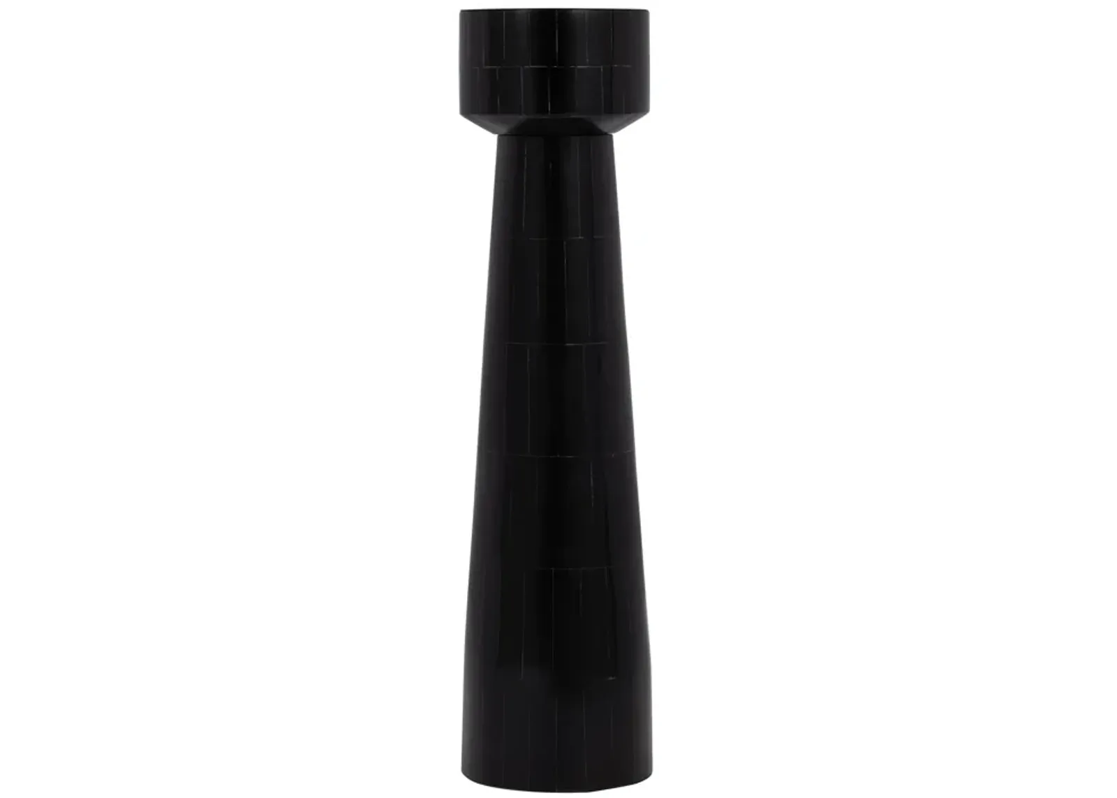 Resin, 15" Pillar Candleholder, Black