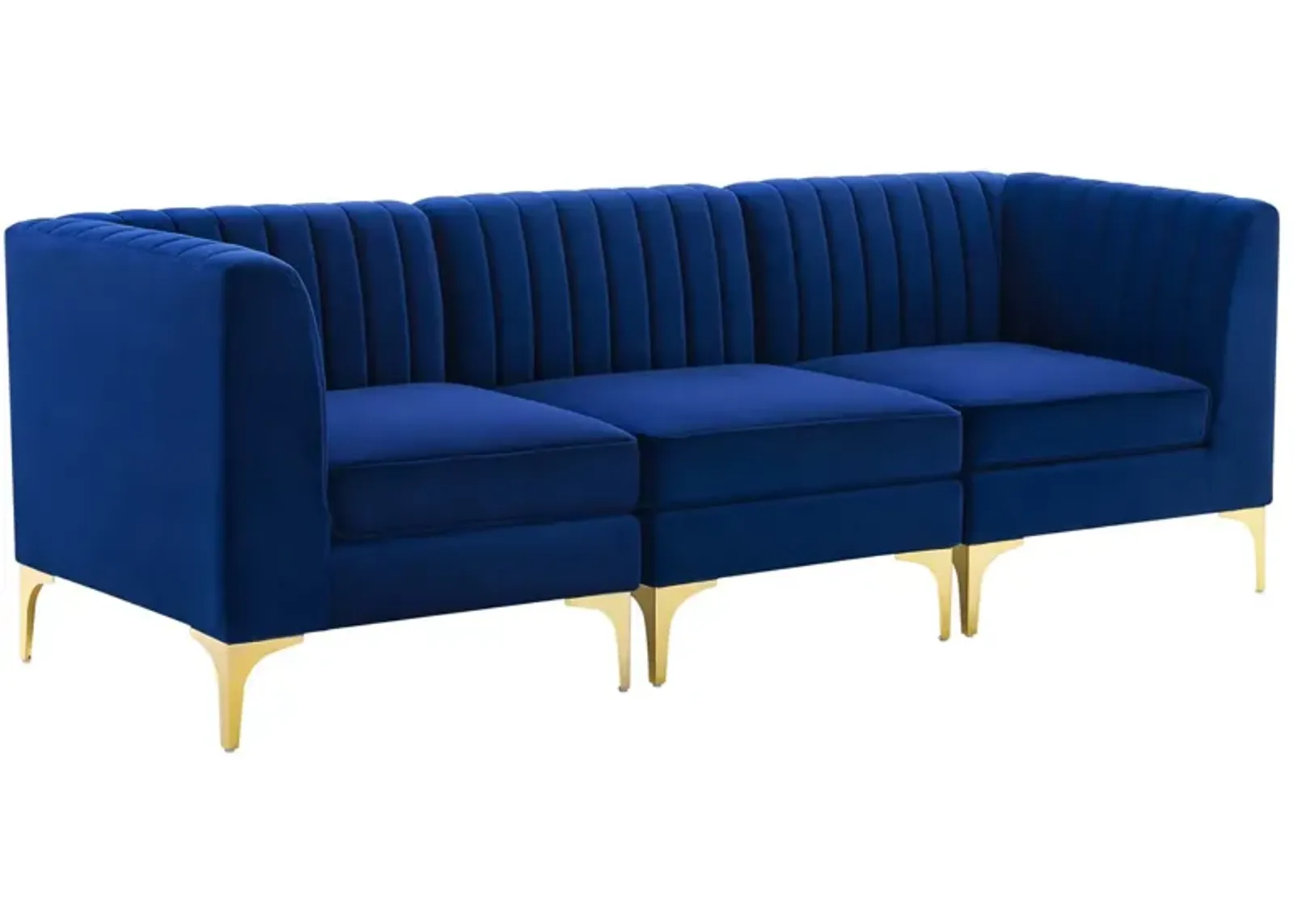 Triumph Channel Tufted Performance Velvet 	3-Seater Sofa