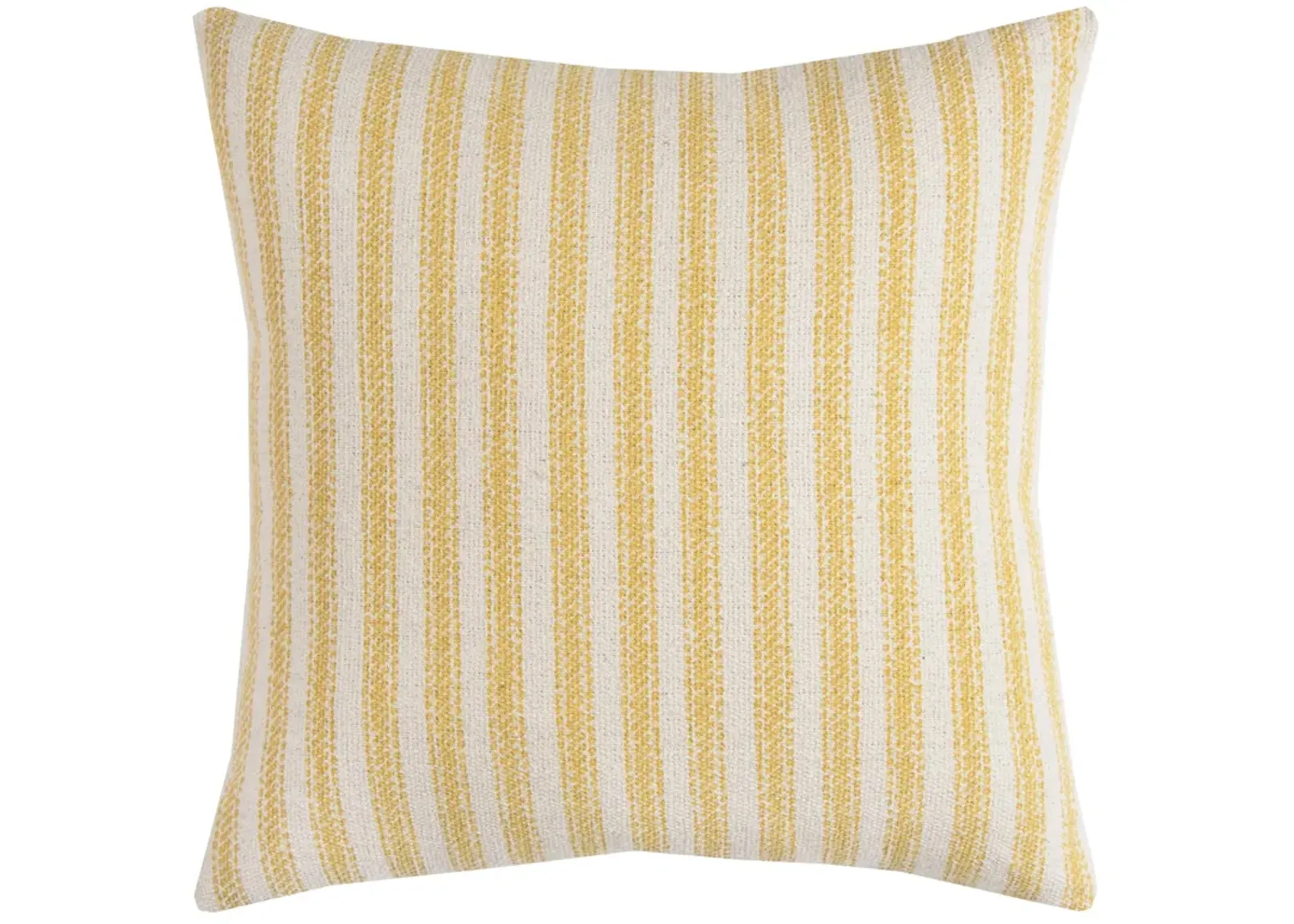 Ticking Stripe Yellow Pillow