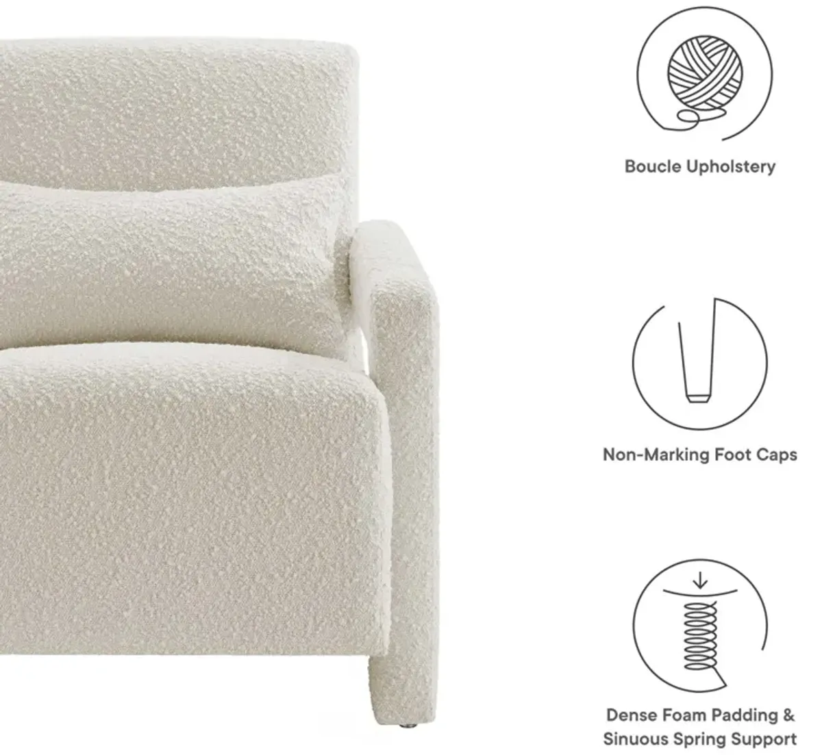 Mirage Boucle Upholstered Armchair