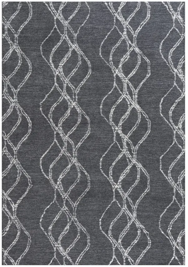 Taylor Charcoal  Wool 5' x 7'6" Rectangle Rug