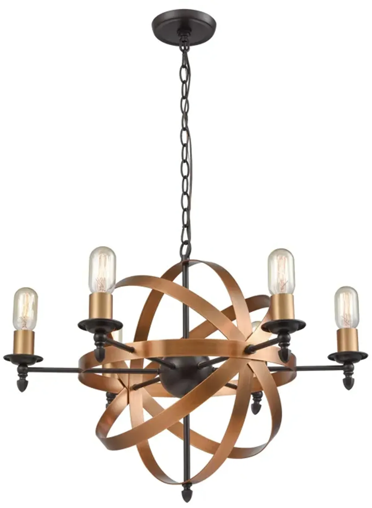 Kingston 27" Wide 6-Light Chandelier - Oil Rubbed Bronze