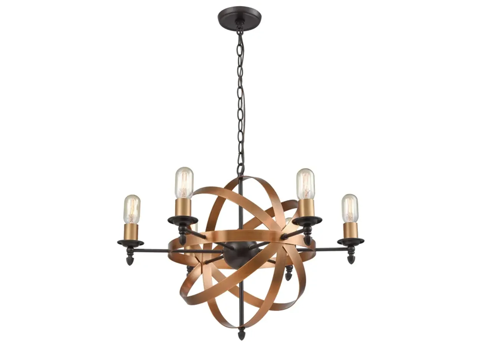 Kingston 27" Wide 6-Light Chandelier - Oil Rubbed Bronze