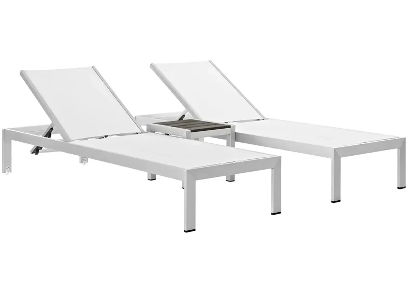 Shore 3 Piece Outdoor Patio Aluminum Set