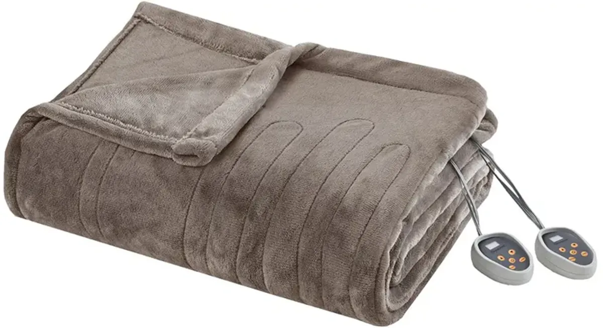 Beautyrest Heated Plush Mink Blanket