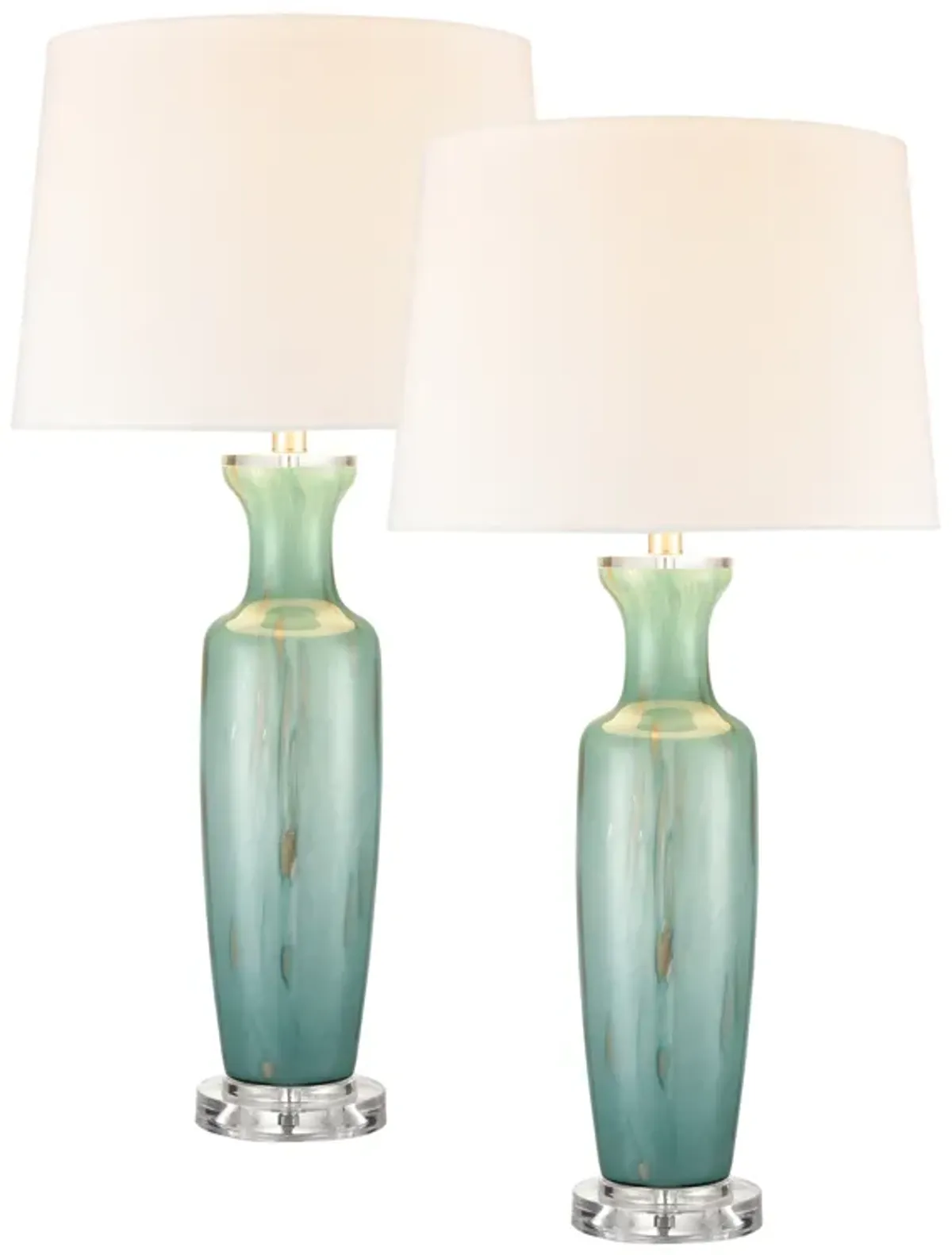 Abilene 32'' High 1-Light Table Lamp - Set of 2 Green