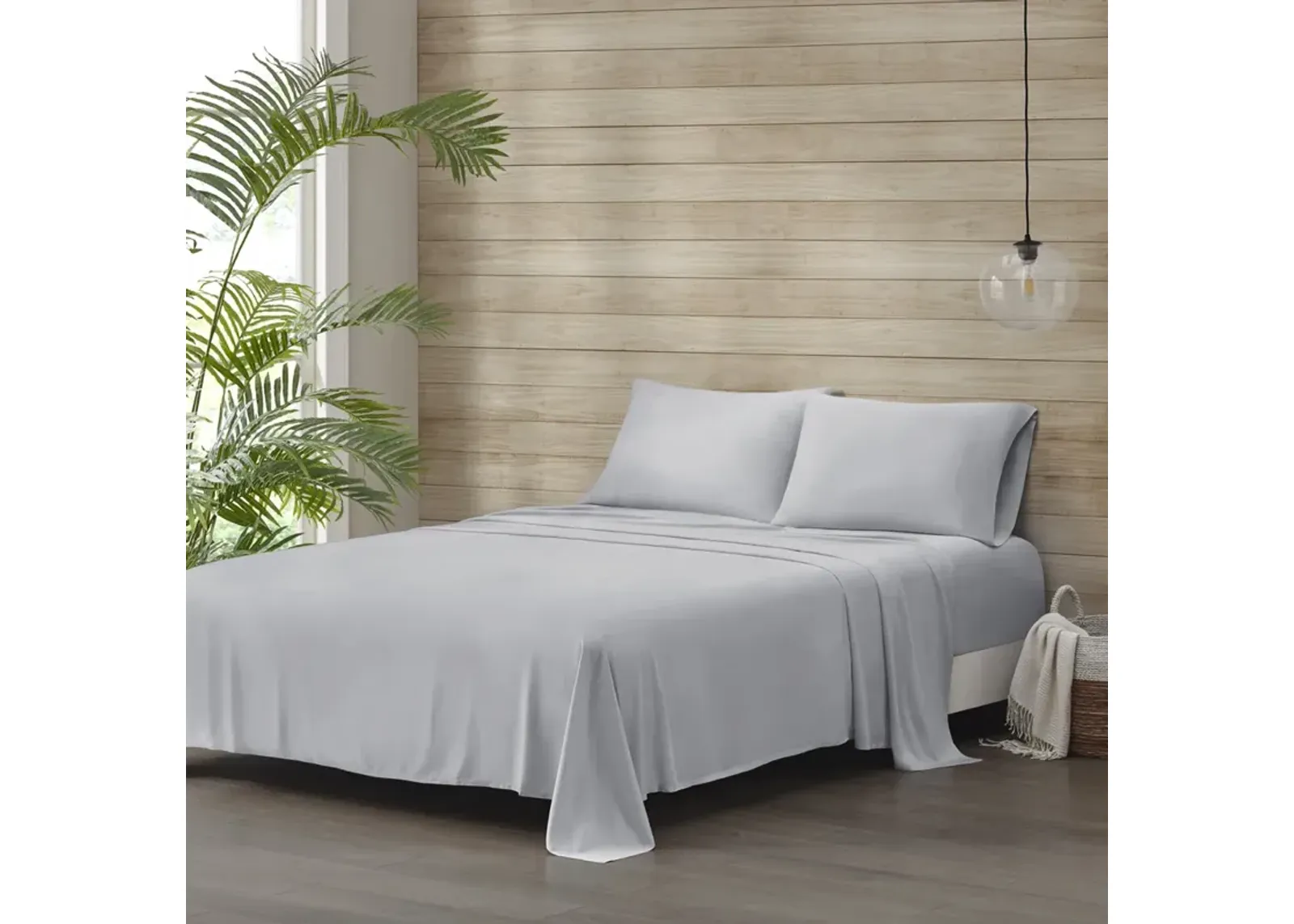 Beautyrest Tencel Polyester Blend Grey Sheet Set