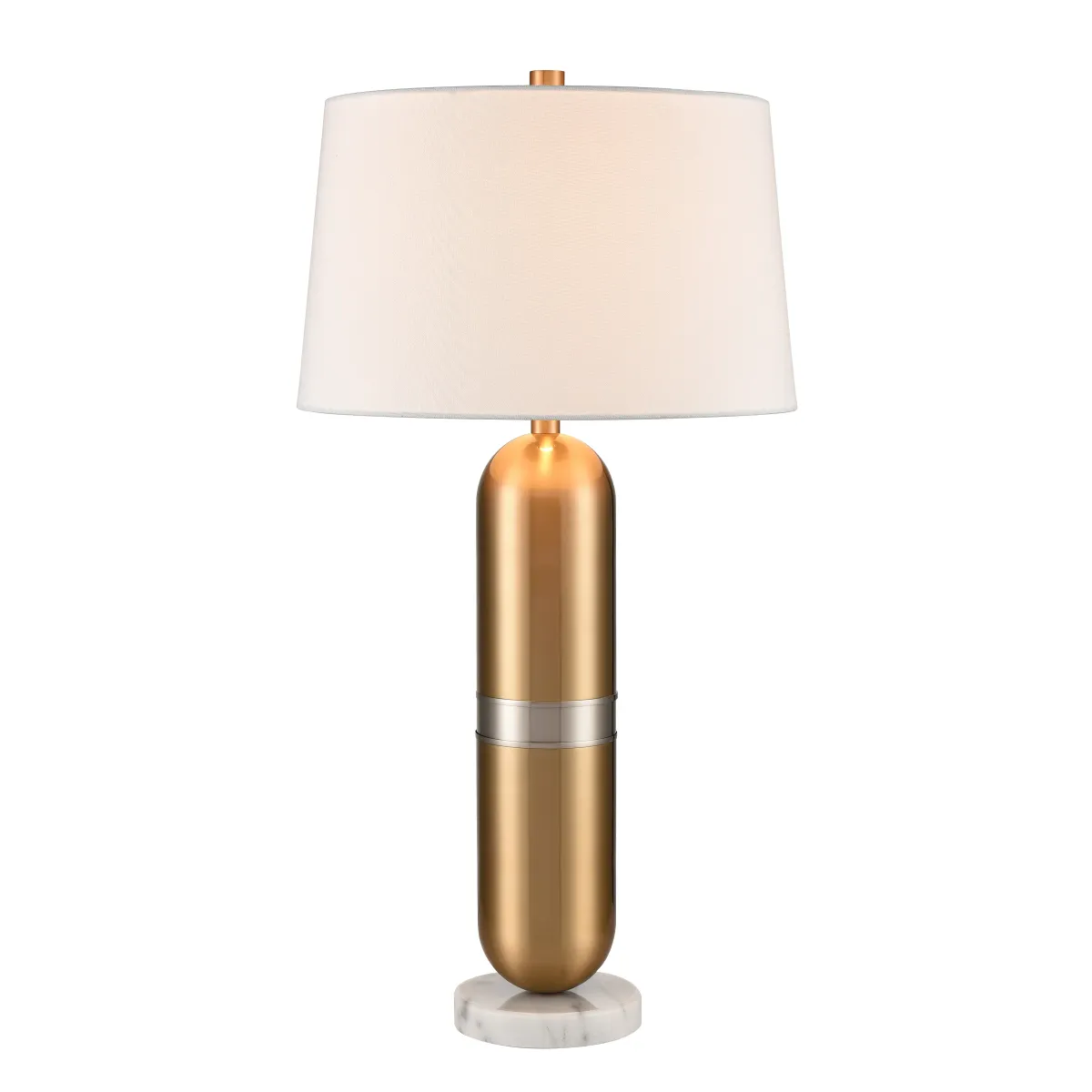 Pill 34" High 1-Light Table Lamp - Aged Brass