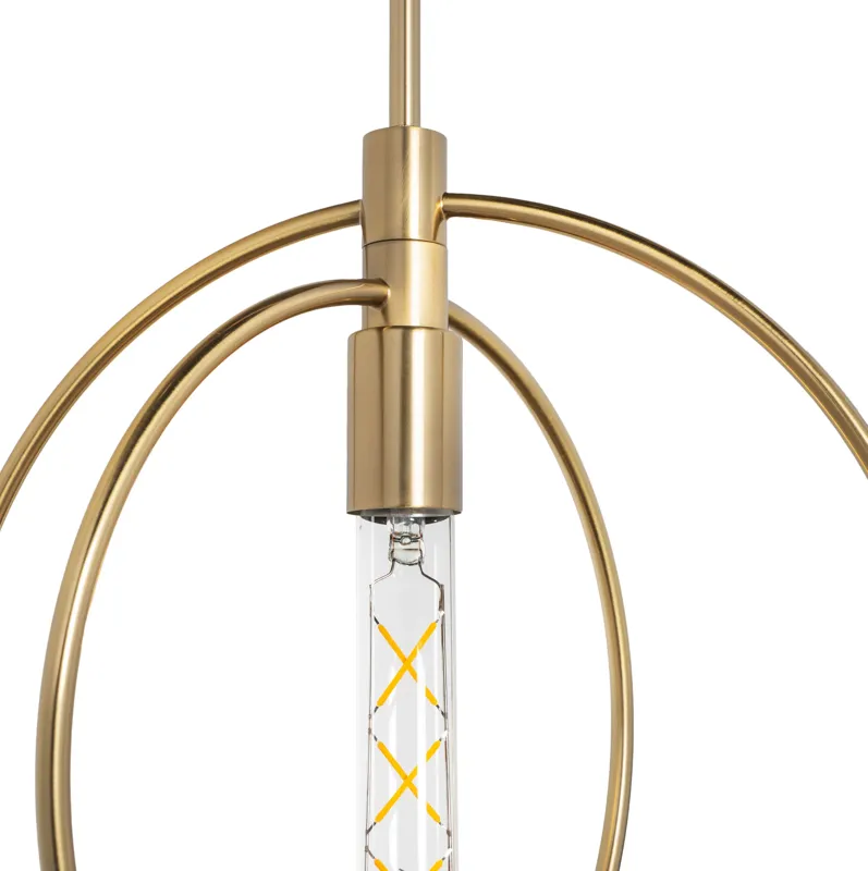 Nyla Single Light Brass Pendant