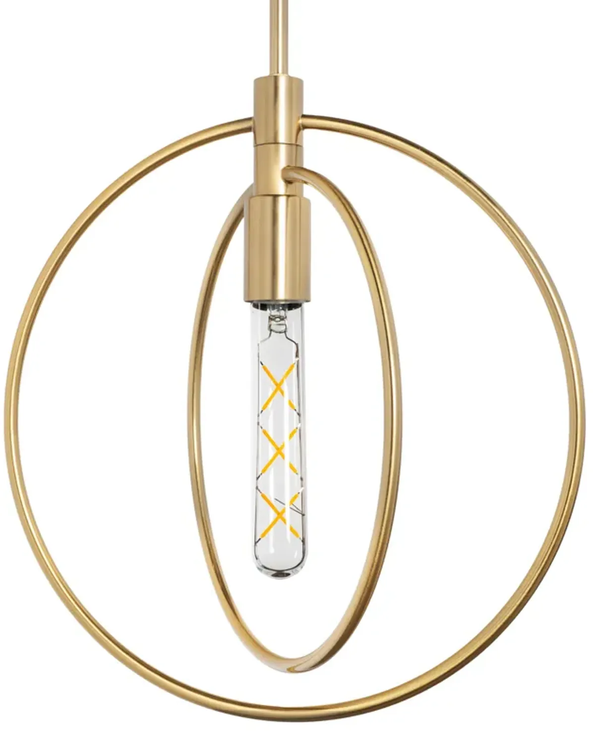 Nyla Single Light Brass Pendant