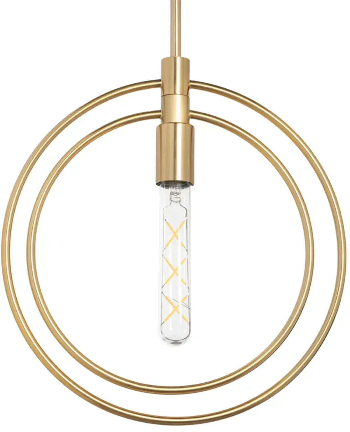 Nyla Single Light Brass Pendant