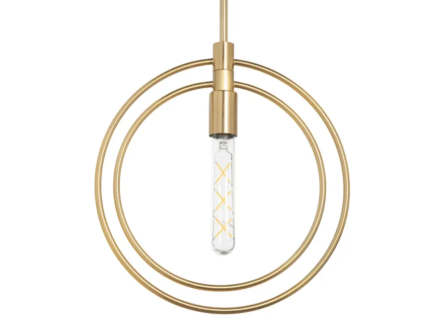 Nyla Single Light Brass Pendant