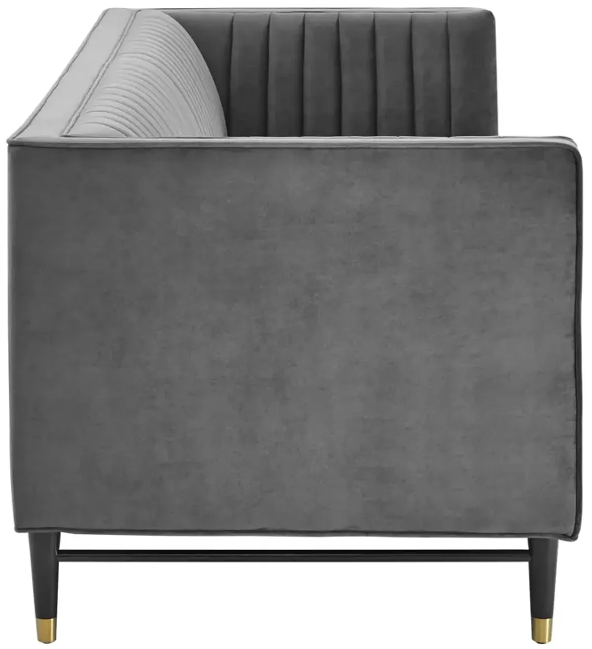 Devote Channel Tufted Performance Velvet Sofa