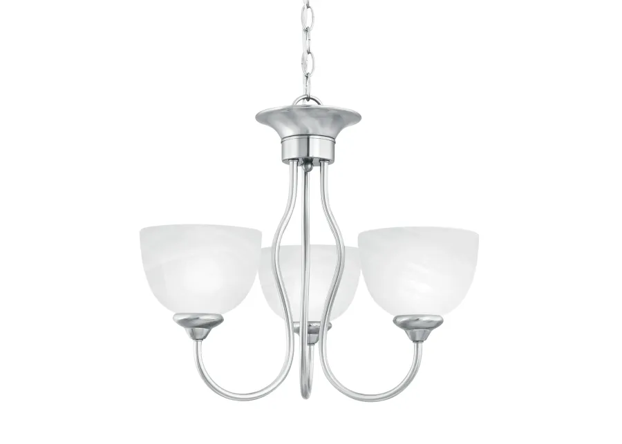 Tahoe 19" Wide 3-Light Chandelier - Brushed Nickel