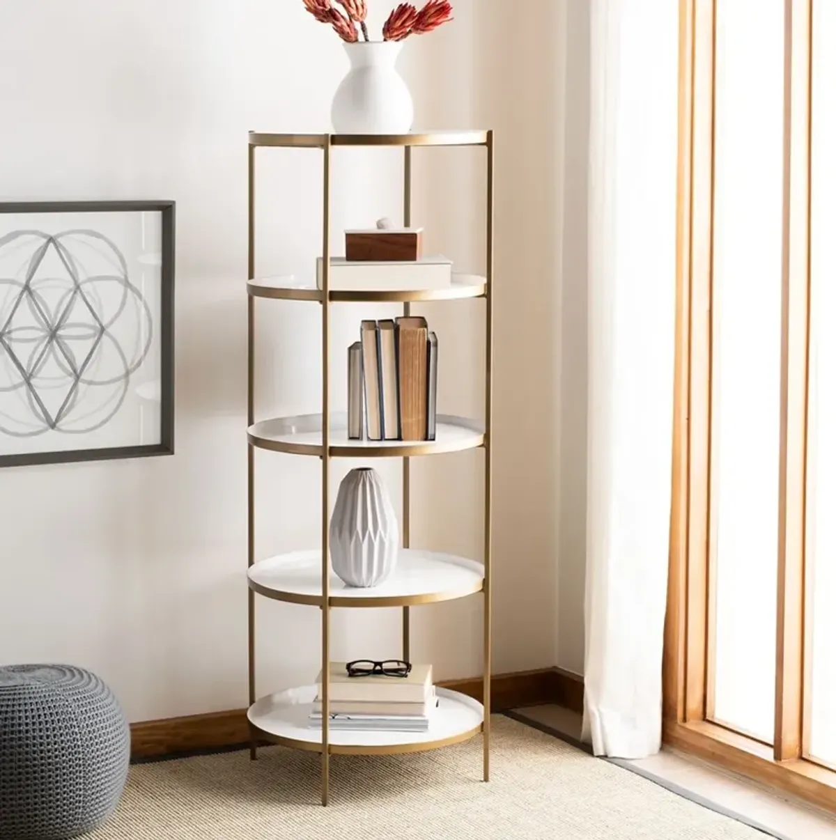 TIA ROUND 5 TIER ETAGERE