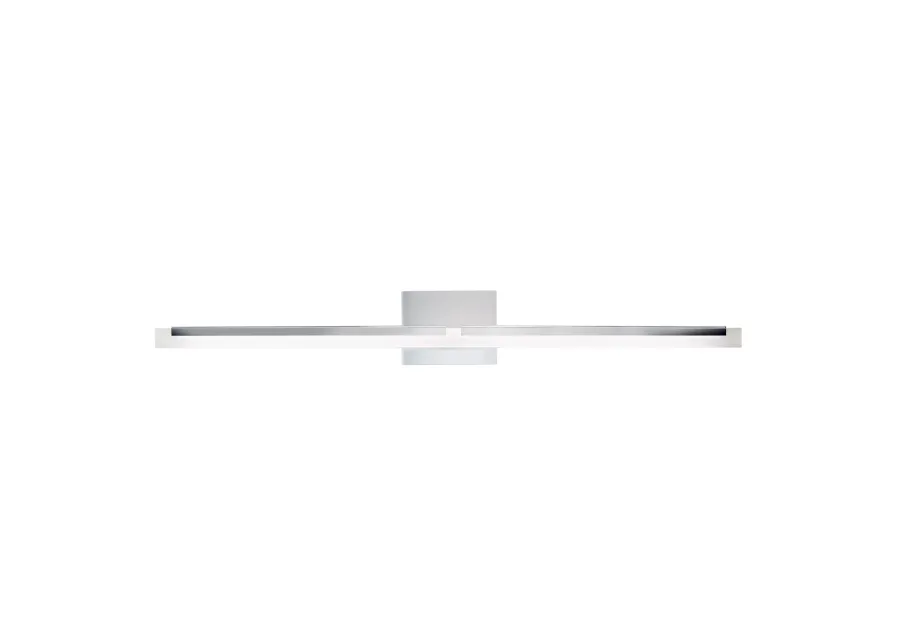 Double L Sconce Linear 36" LED Vanity Light - Chrome