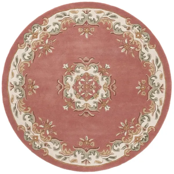 AUBUSSON Hand Tufted 6' x 6' Round area rug