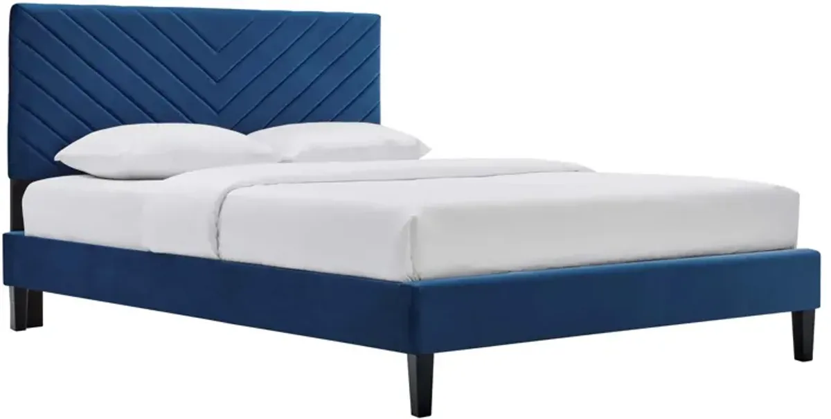 Roxanne Performance Velvet Twin Platform Bed