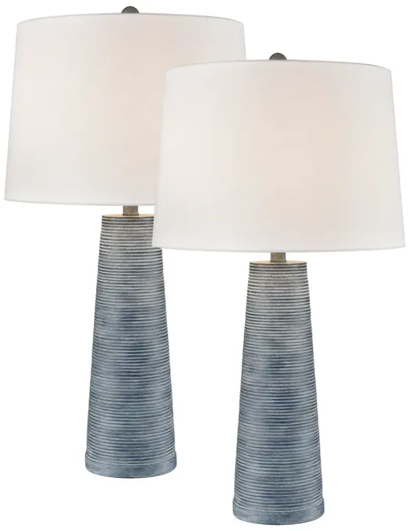 Kent 31'' High 1-Light Table Lamp - Set of 2 Dark Blue