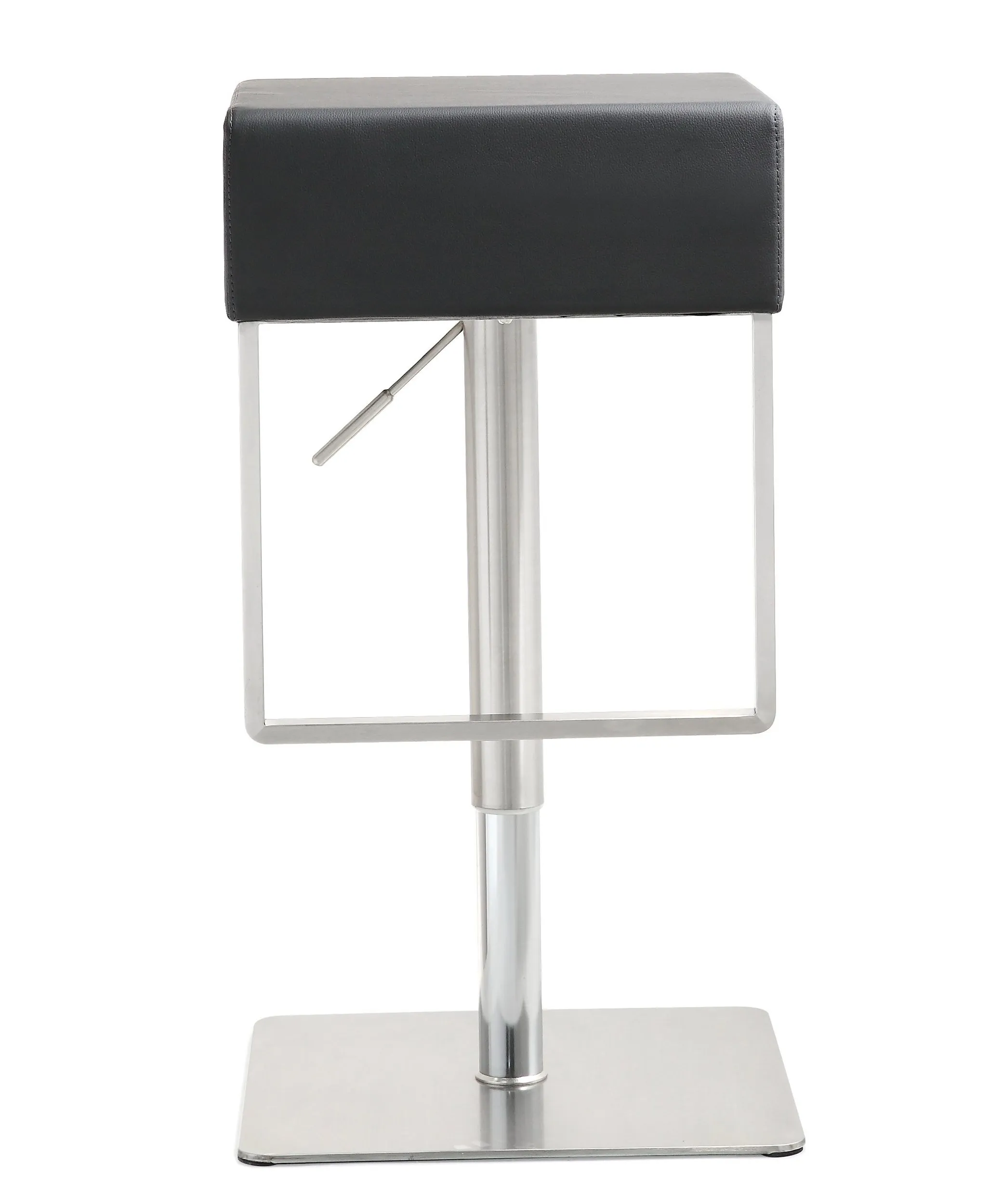 seville black stainless adjustable barstool