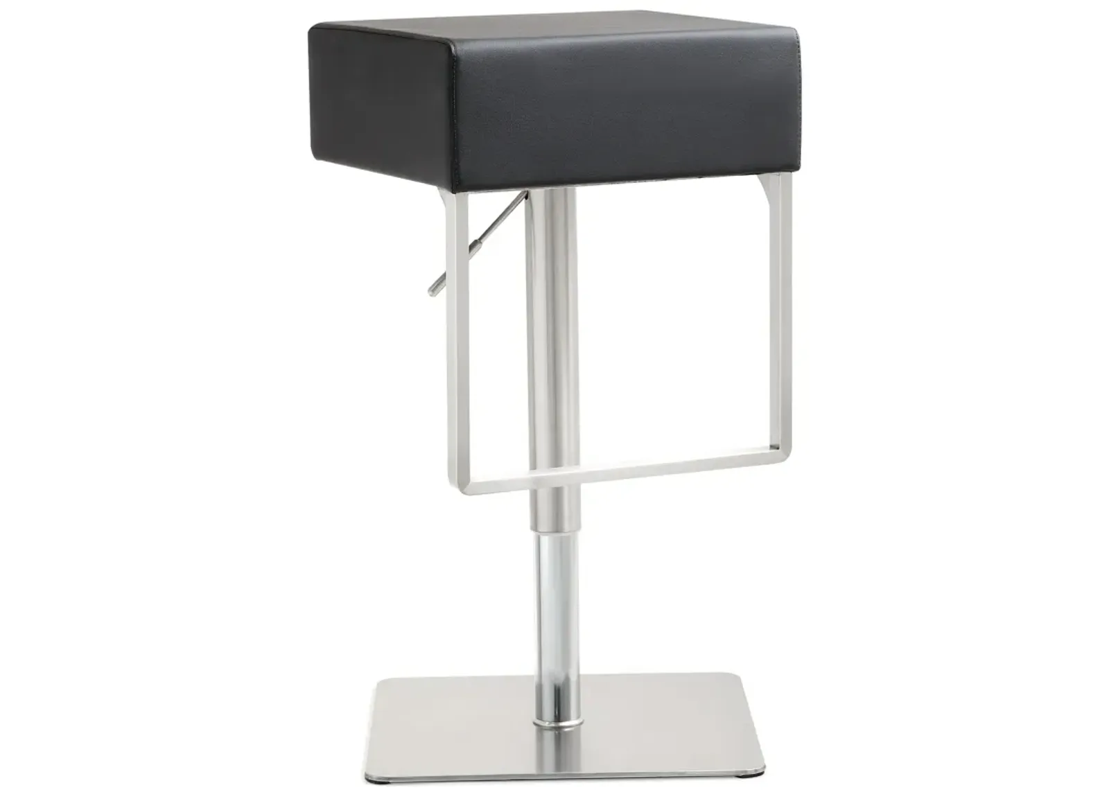 seville black stainless adjustable barstool